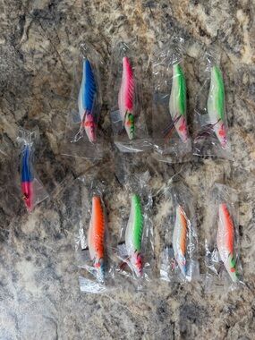 9 Pack Shrimp Jig Fishing Lures Multicolor Assorted Colors Jig Bait for Fishing